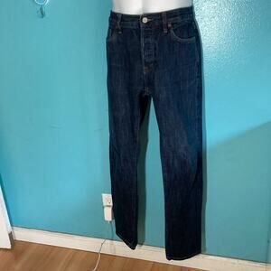 Outerknown Mens Jeans 32 X 32 Ambassador Slim Fit Dark Denim